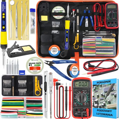 Zestaw lutownica Reball RT-990 90 W + akcesoria, multimetr, etui (49 el.)