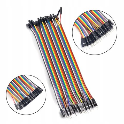 Przewody połączeniowe zworki męsko-żeńskie 20cm 40 szt.Arduino Dupont