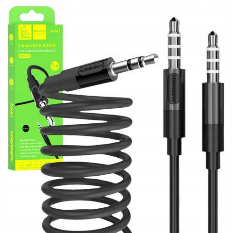 Kabel Denmen DX01 minijack 3,5 mm - minijack 3,5 mm 1 m